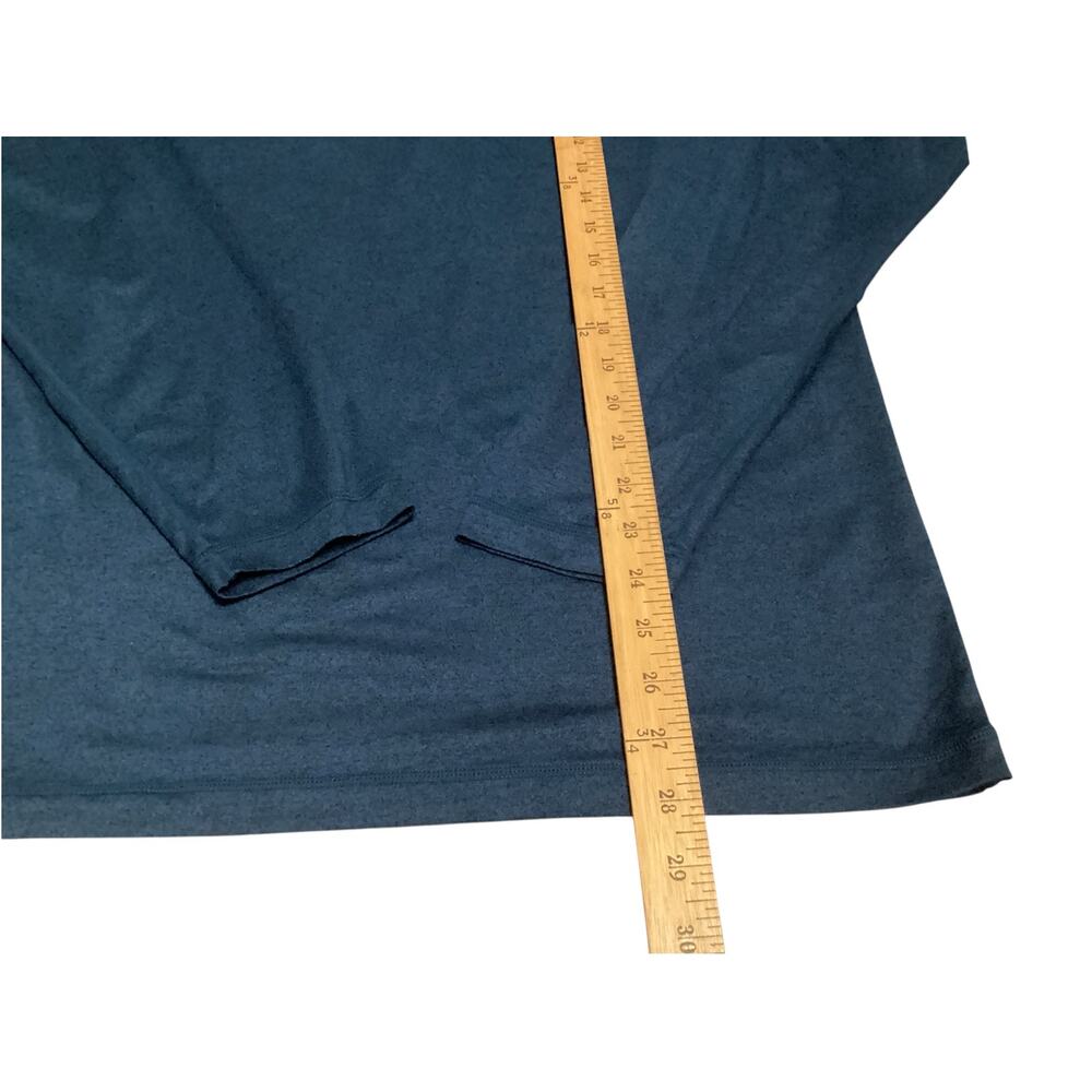 Rhone Men's Reign Long Sleeve Athletic Shirt Blue Heather Size L Raglan RLS-182 - Picture 4 of 4